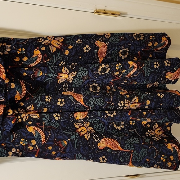 NWOT ANTHROPOLOGIE EVA FRANCO LARKSONG BIRD CORDUROY DRESS SZ 4 - Picture 8 of 11